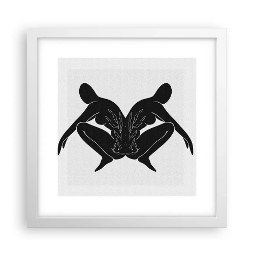 Póster en marco blanco - Un alma compartida - 30x30 cm