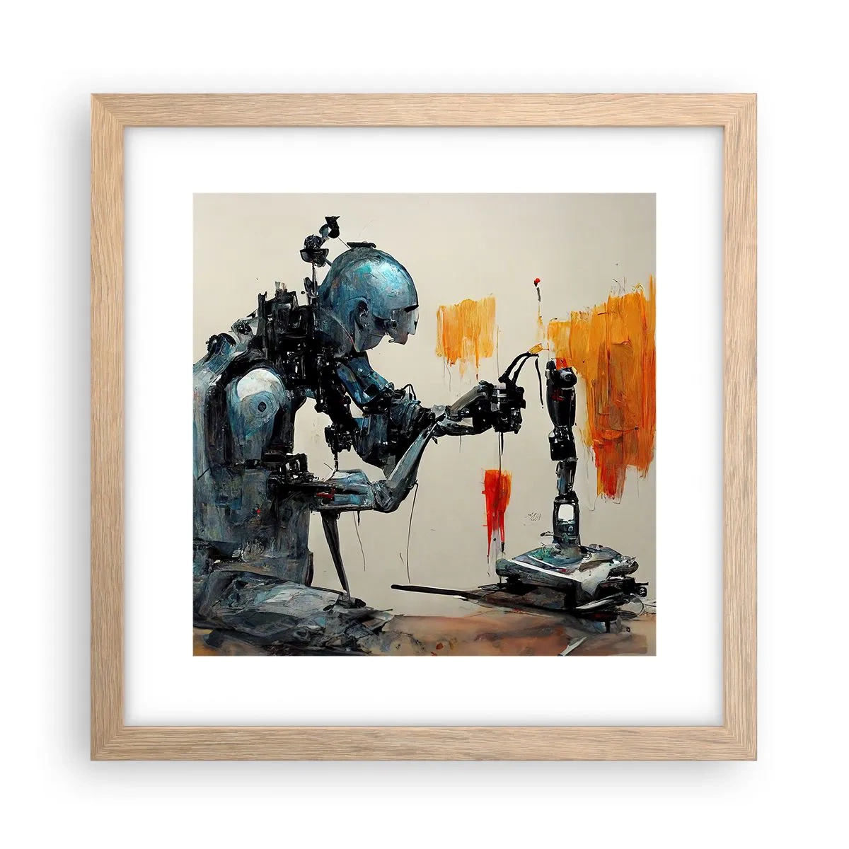 Póster en marco roble claro - Próximamente... - 30x30 cm