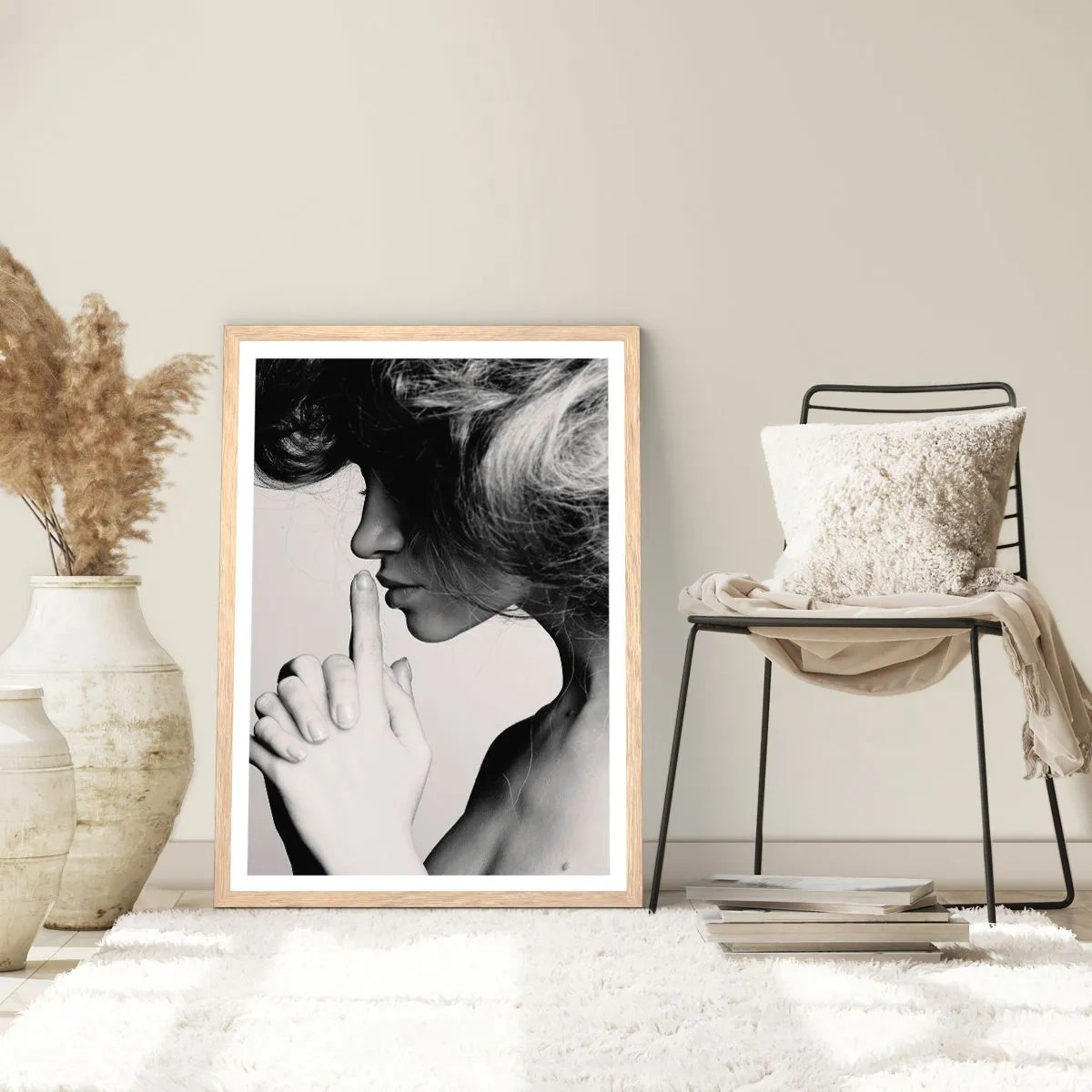 Póster en marco roble claro - Escucharme a mí misma - 70x100 cm