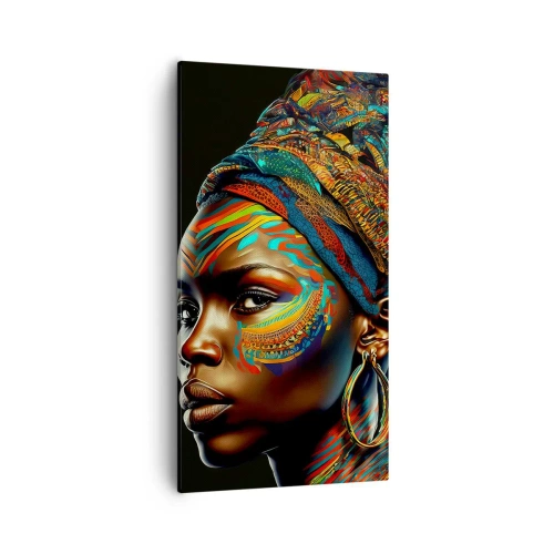 Cuadro sobre lienzo - Impresión de Imagen - Reina africana - 55x100 cm