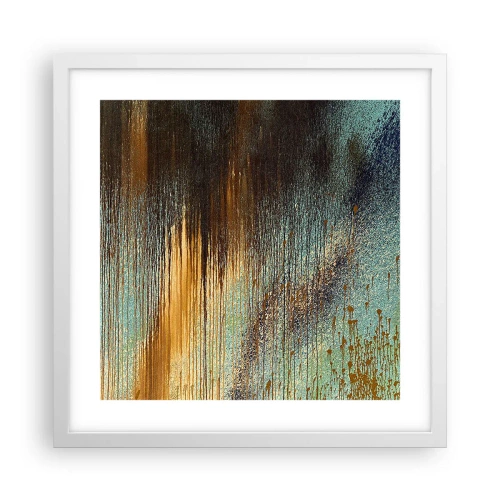 Póster en marco blanco - Una composición colorista no accidental - 40x40 cm