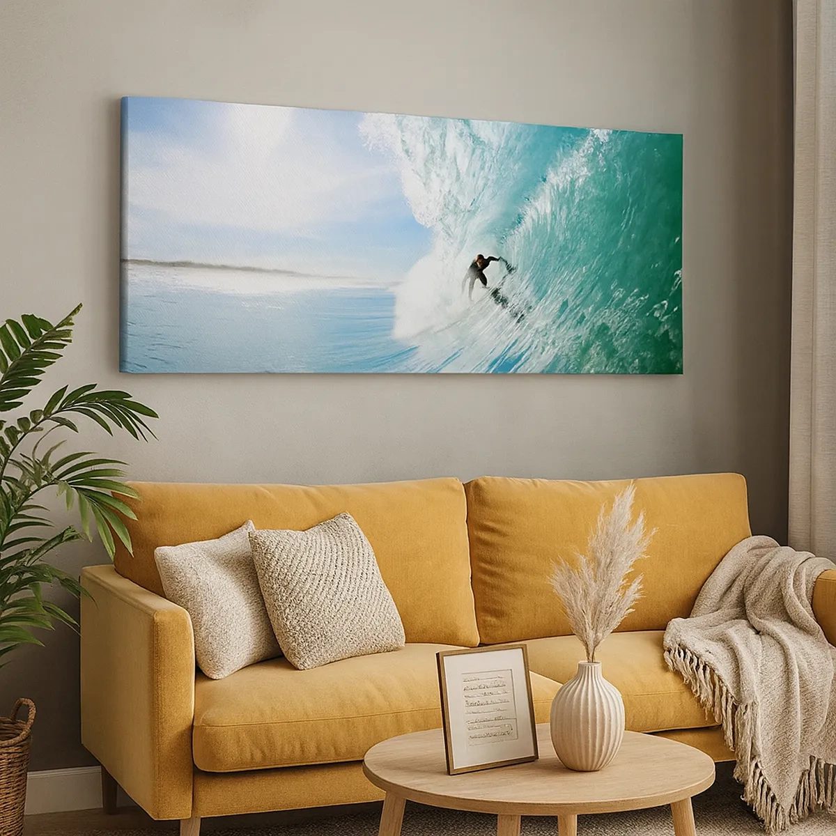 Cuadro sobre lienzo - Impresión de Imagen - Siempre en la ola - 30x30 cm