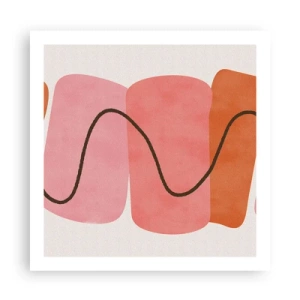 Póster - Suave movimiento de formas - 60x60 cm