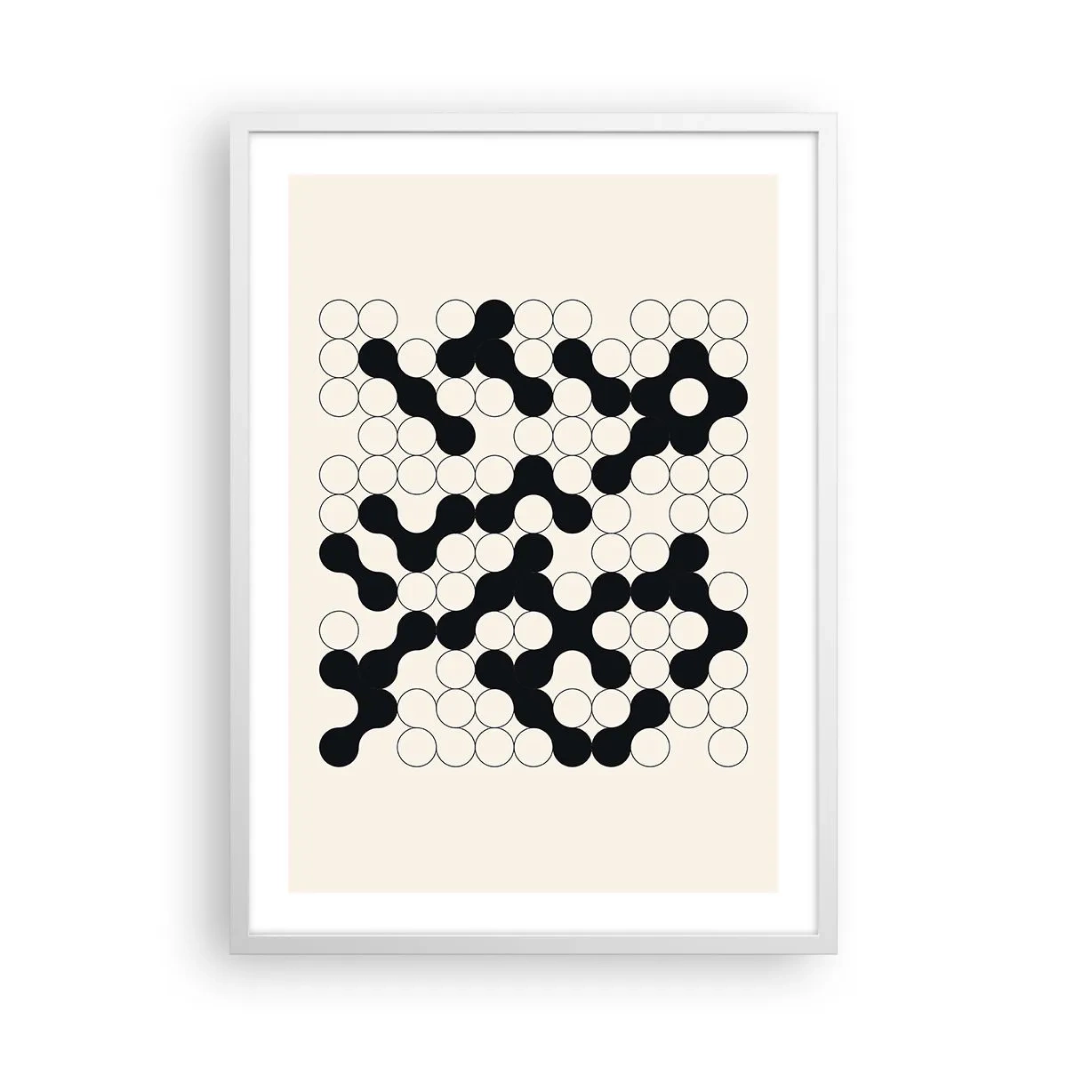 Póster en marco blanco - Juego chino - una variación - 50x70 cm