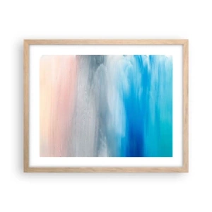 Póster en marco roble claro - Elementos: aire - 50x40 cm