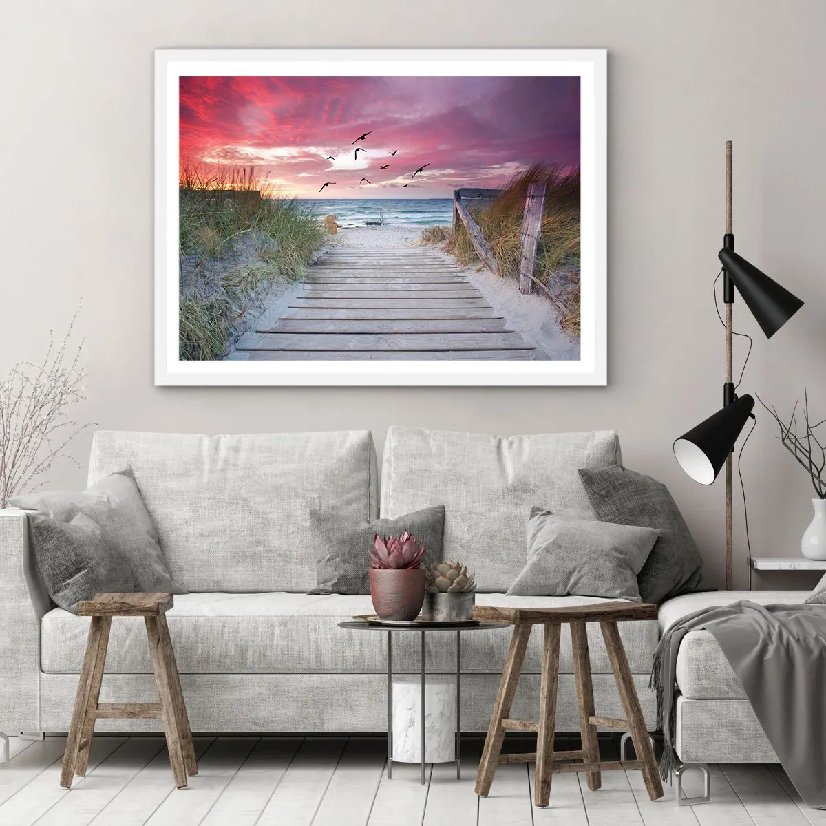 Póster en marco blanco - Impresión del Báltico - 70x50 cm