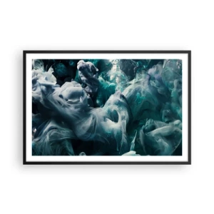 Póster en marco negro - Un movimiento de color - 91x61 cm
