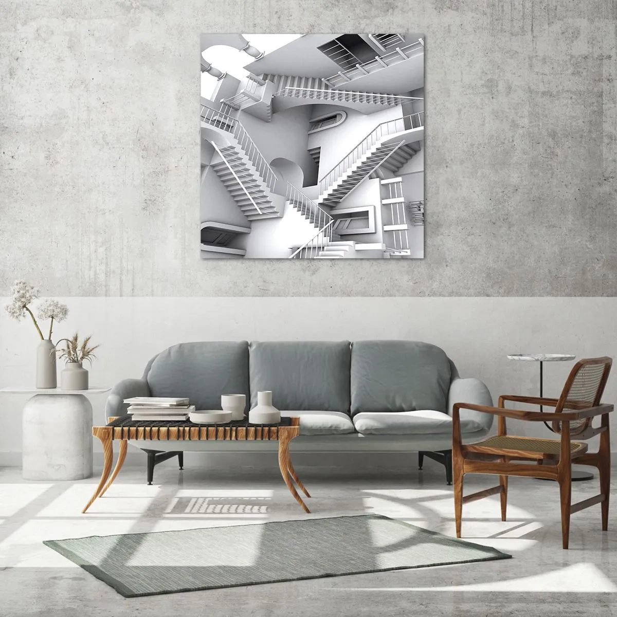 Cuadro sobre vidrio - Impresiones sobre Vidrio - Paradojas del espacio - 60x60 cm