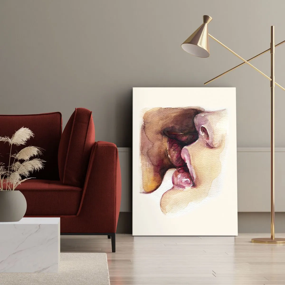 Cuadro sobre lienzo - Impresión de Imagen - Como la noche y el día, la tierra y el cielo - 65x120 cm