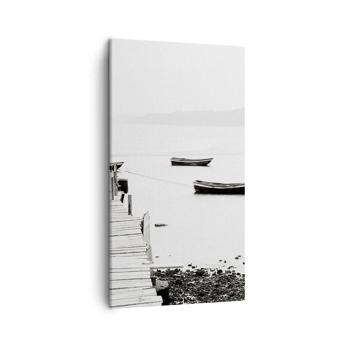Cuadro sobre lienzo - Impresión de Imagen - Junto al agua tranquila y clara - 45x80 cm