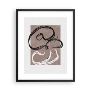 Póster en marco negro - Composición: la búsqueda de la plenitud - 40x50 cm