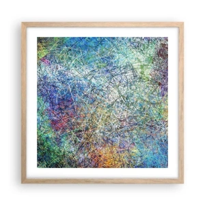 Póster en marco roble claro - No es tan fácil - 50x50 cm