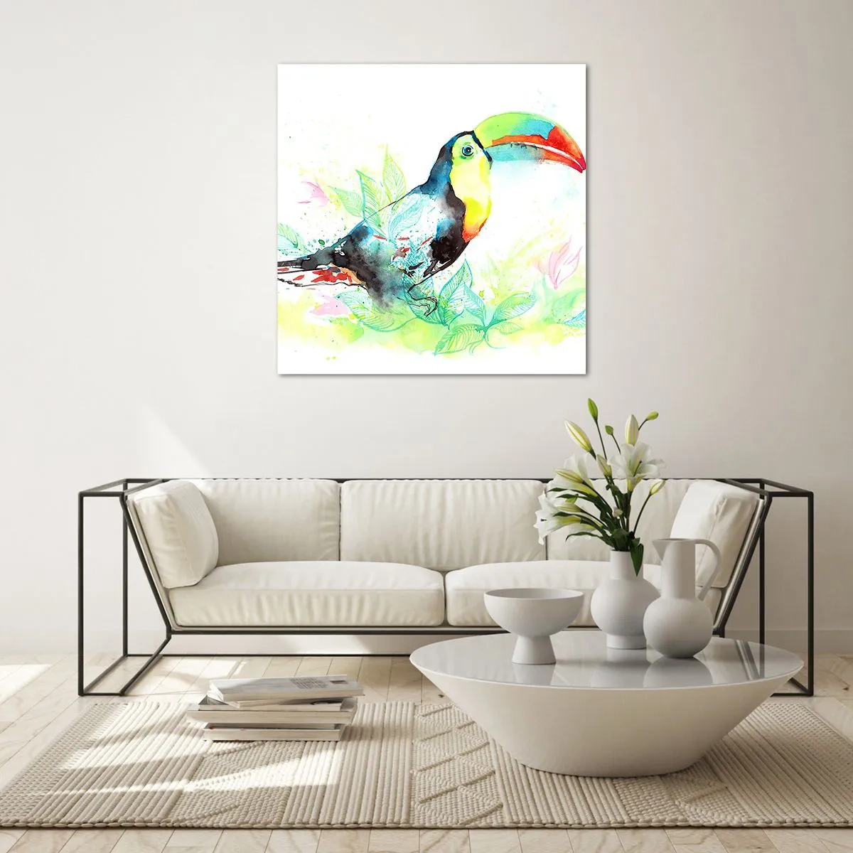 Cuadro sobre vidrio - Impresiones sobre Vidrio - Colorido como América del Sur - 40x40 cm