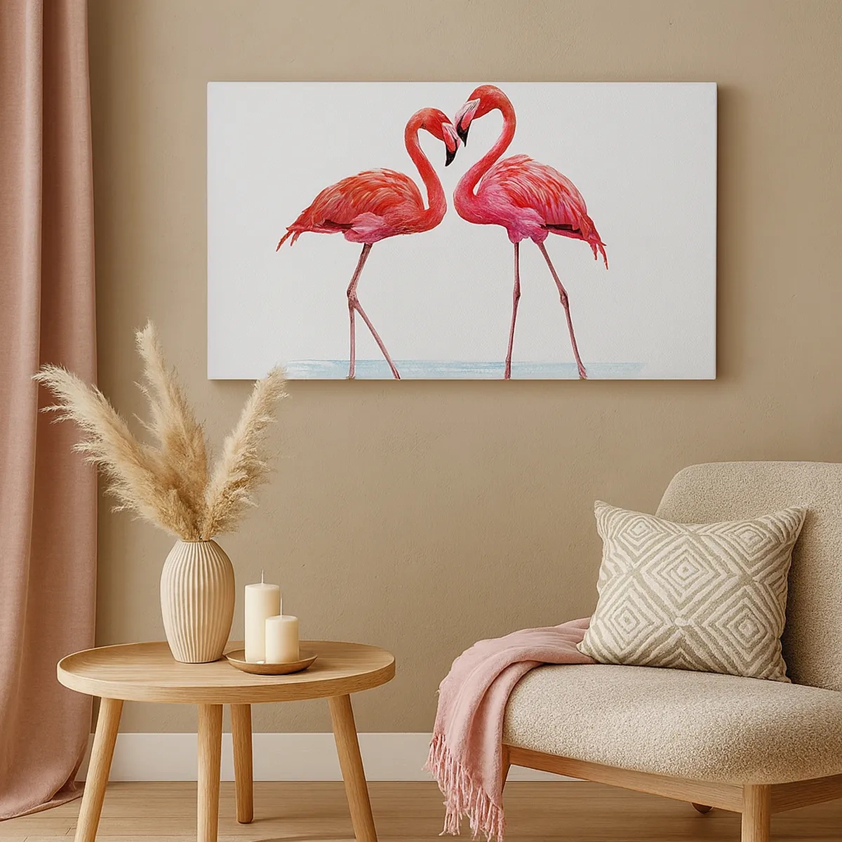 Cuadro sobre lienzo - Impresión de Imagen - Cita rosada - 30x30 cm