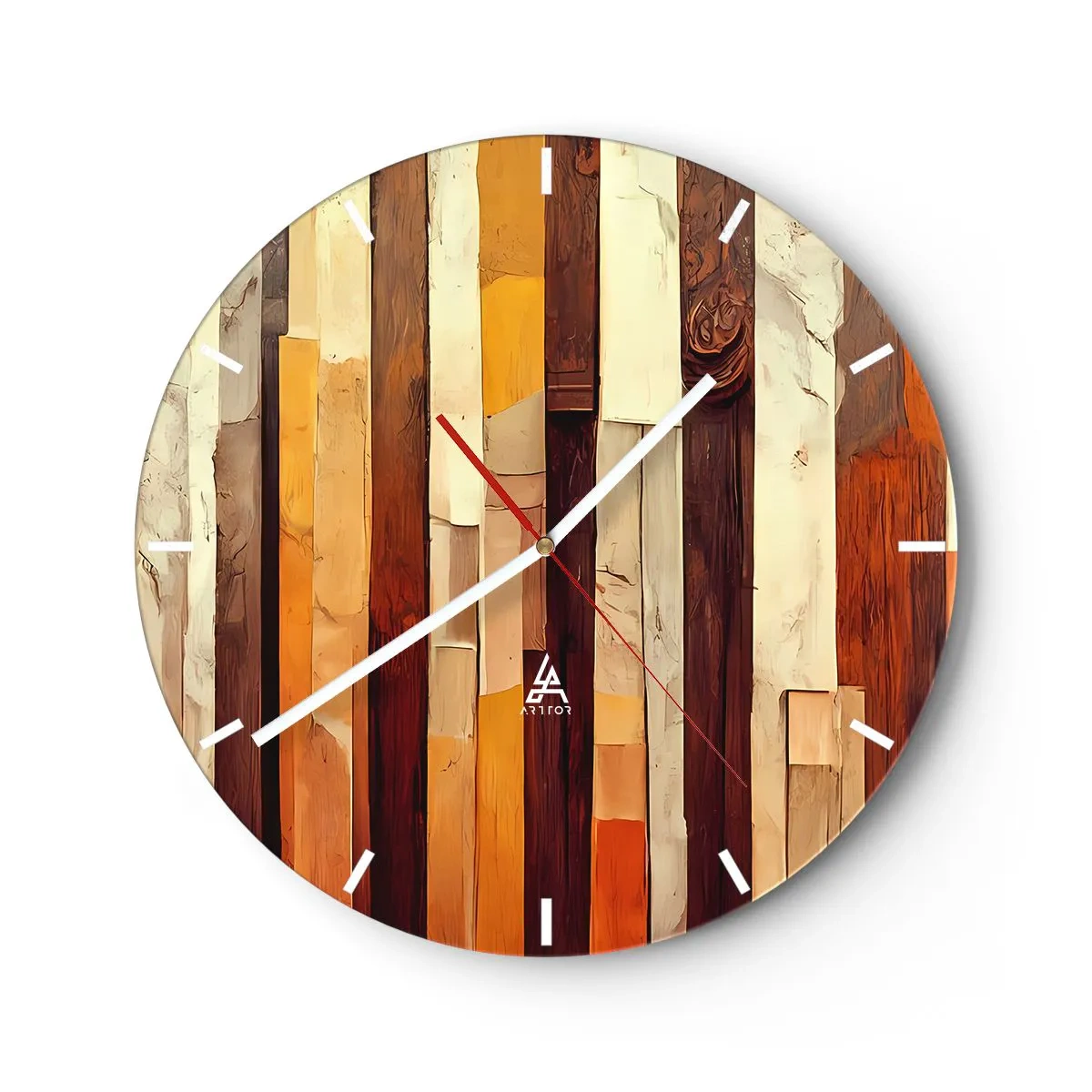 Reloj de pared - Reloj de vidrio - Himno de los árboles del bosque - 40x40 cm