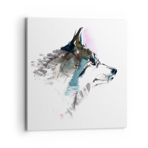 Cuadro sobre lienzo - Impresión de Imagen - Habla del lobo si lo ves - 70x70 cm
