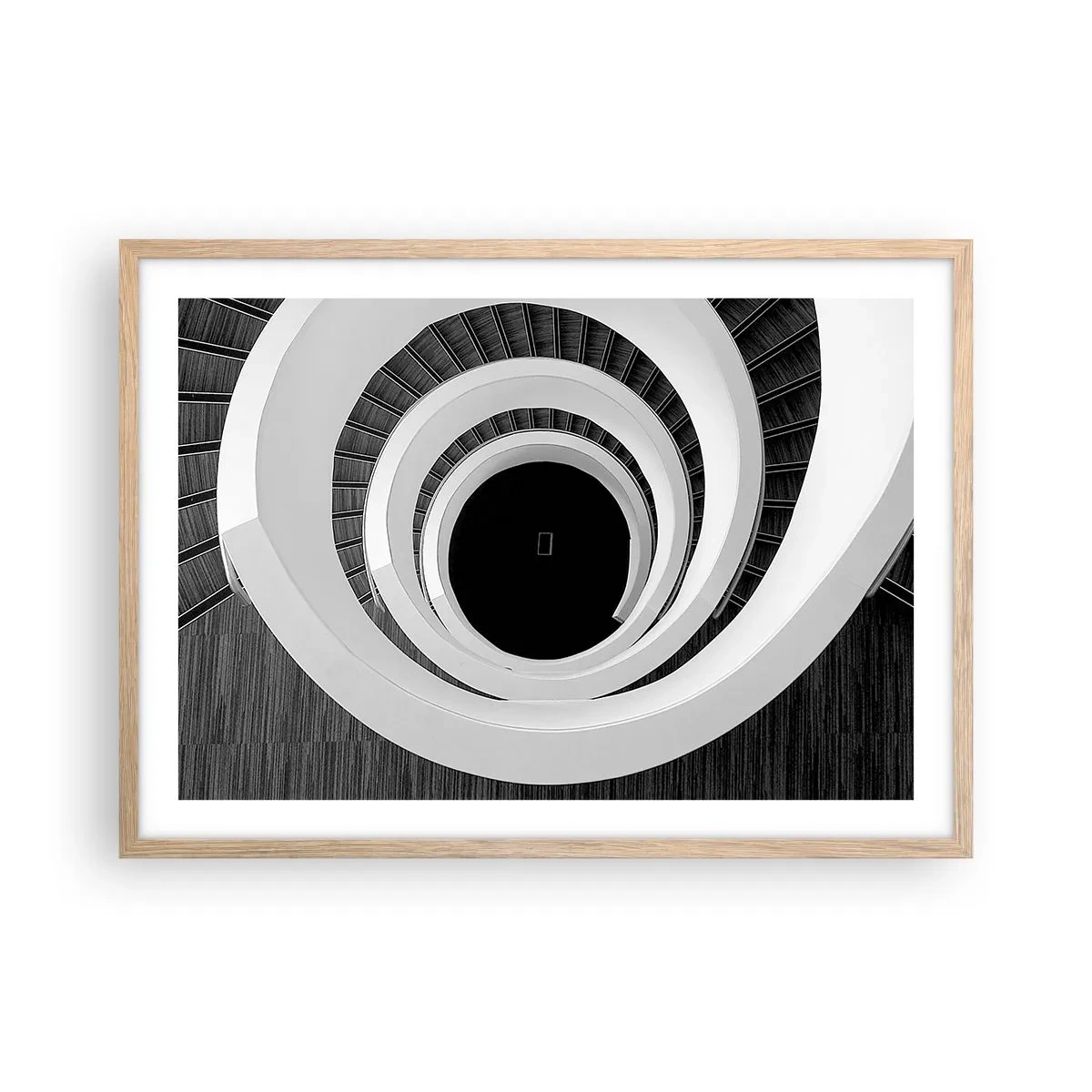 Póster en marco roble claro - Hacia el origen - 70x50 cm
