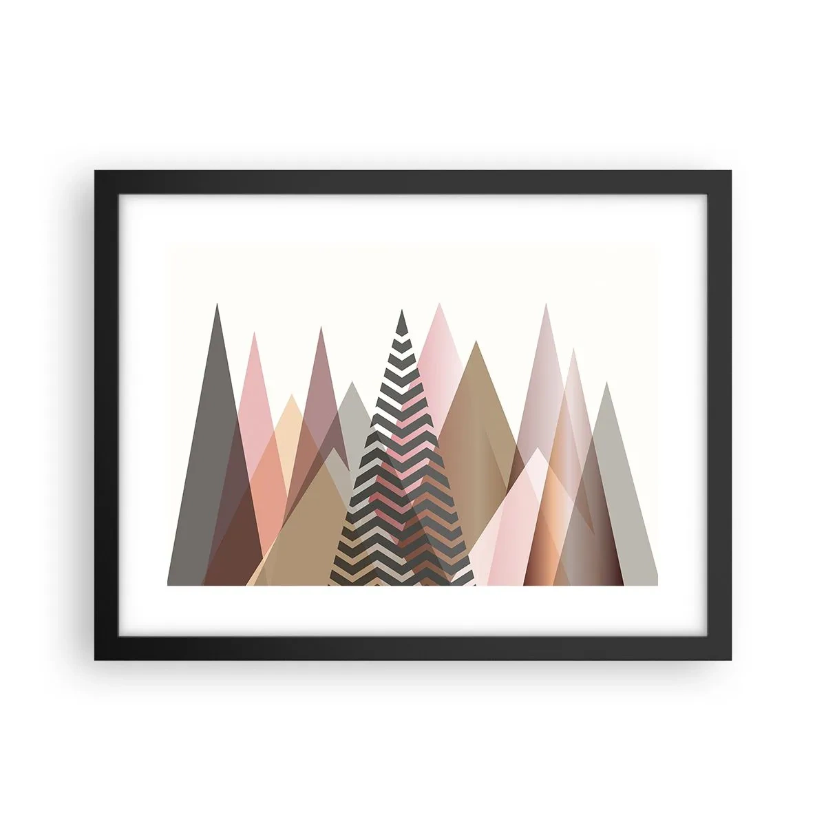 Póster en marco negro - Una visión piramidal - 40x30 cm