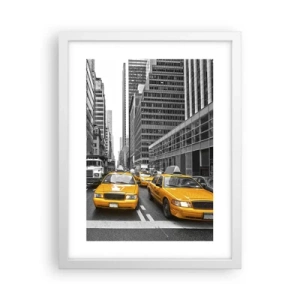 Póster en marco blanco - Nosotros somos los que damos color a la ciudad - 30x40 cm