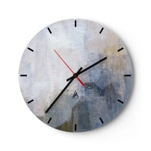 Reloj de pared - Reloj de vidrio - Tonos de color - 40x40 cm