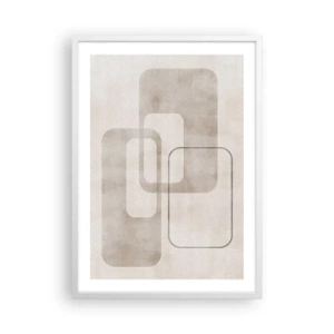 Póster en marco blanco - Fuga geométrica - 50x70 cm