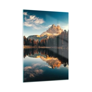 Cuadro sobre vidrio - Impresiones sobre Vidrio - Doble paisaje - 50x70cm - Paisaje duplicado - Decoración de pared moderna para salón y dormitorio ARTTOR