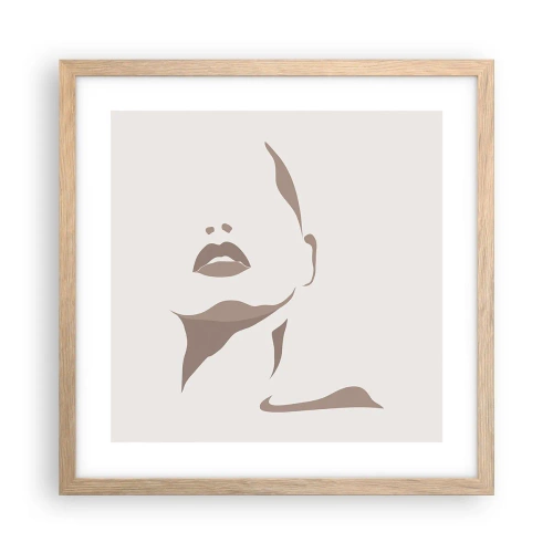 Póster en marco roble claro - Creación a partir de la luz y la sombra - 40x40 cm