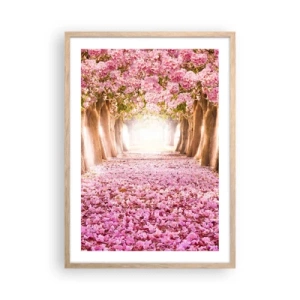 Póster en marco roble claro - El camino al paraíso - 50x70 cm