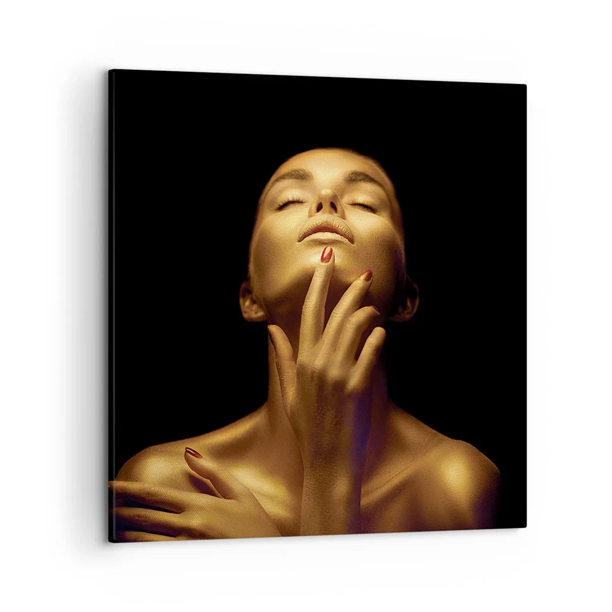 Cuadro sobre lienzo - Impresión de Imagen - Como seda dorada - 50x50 cm