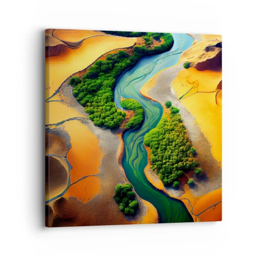 Cuadro sobre lienzo - Impresión de Imagen - Río que da vida - 30x30 cm