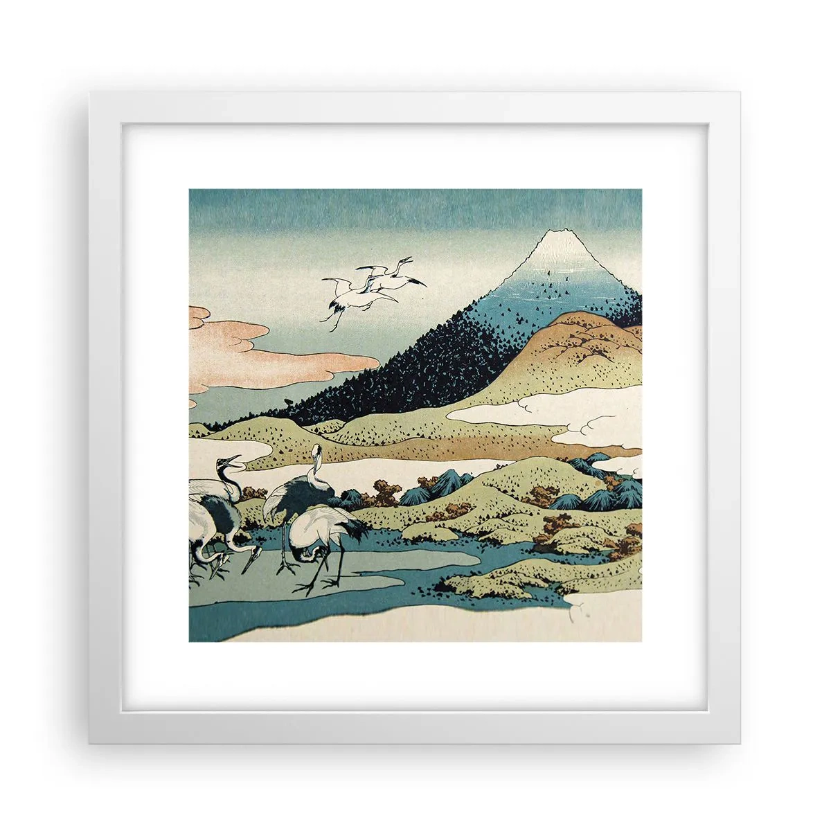 Póster en marco blanco - Alma japonesa - 30x30 cm