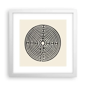 Póster en marco blanco - Orden misterioso - 30x30 cm