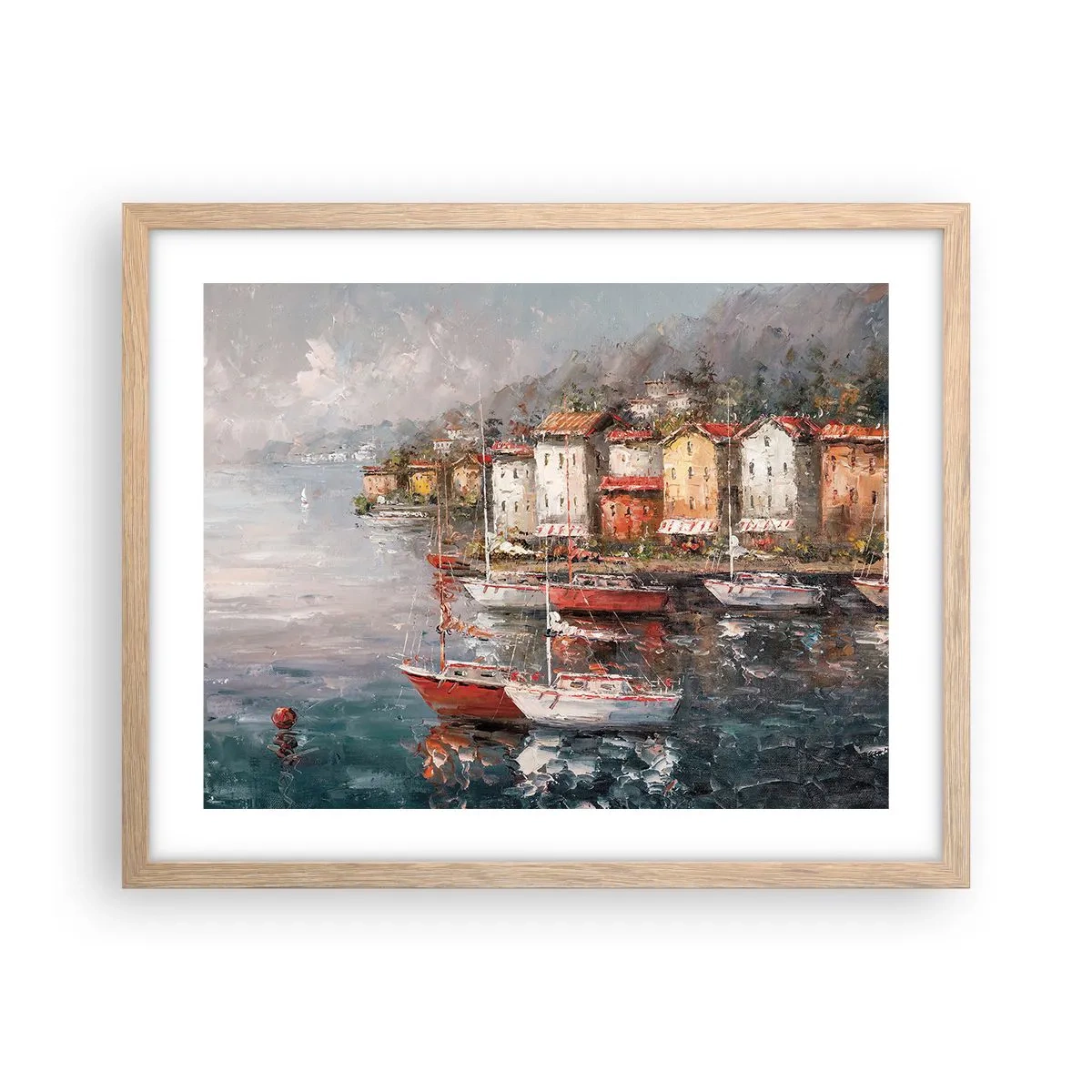 Póster en marco roble claro - Un refugio romántico - 50x40 cm