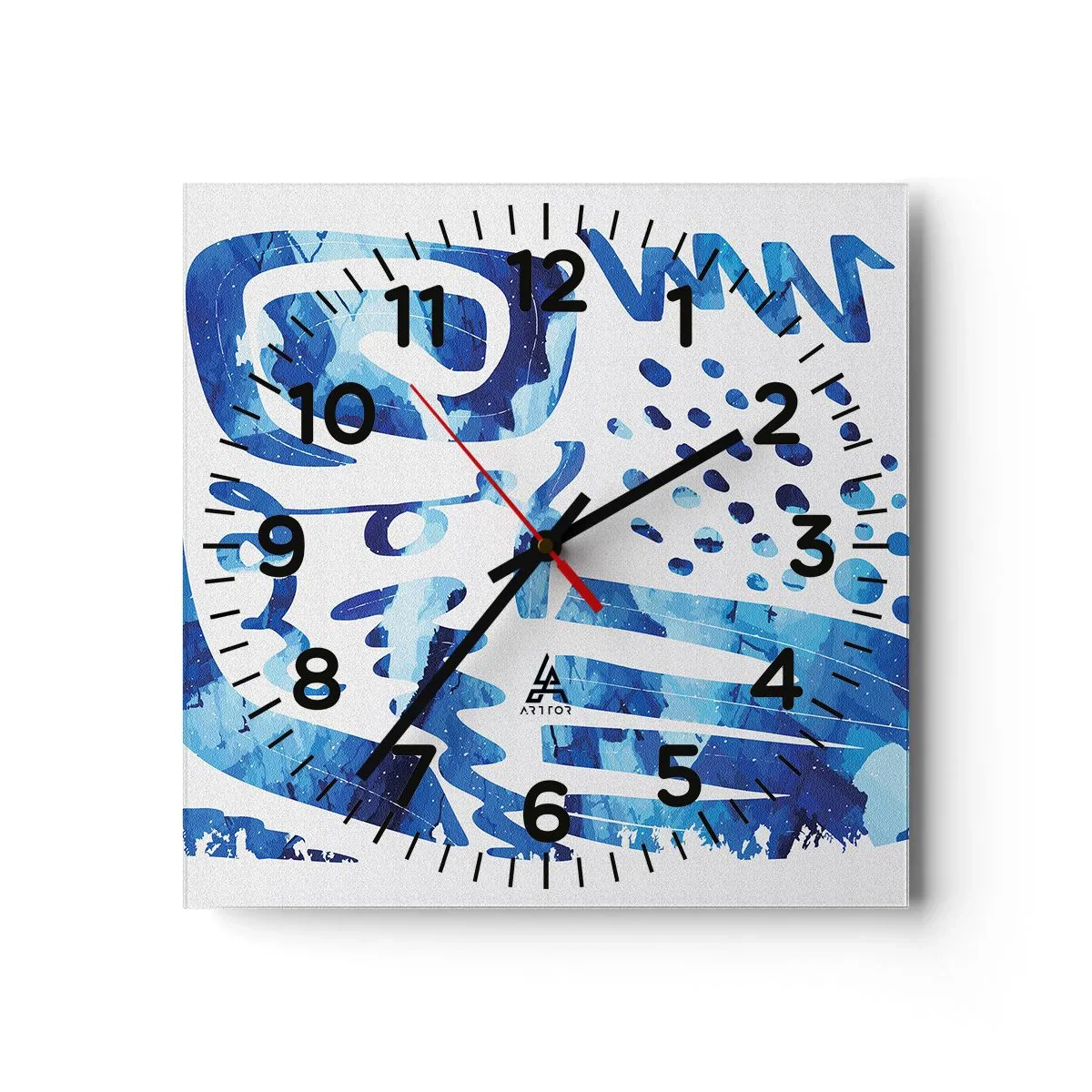 Reloj de pared - Reloj de vidrio - Vuelta a las raíces - 30x30 cm