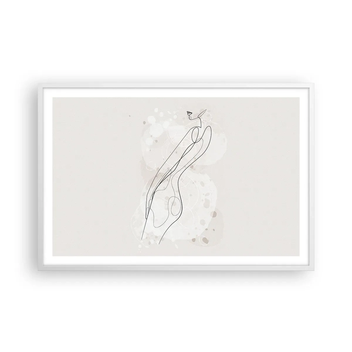 Póster en marco blanco - Una mirada no dice nada y al mismo tiempo lo dice todo - 91x61 cm