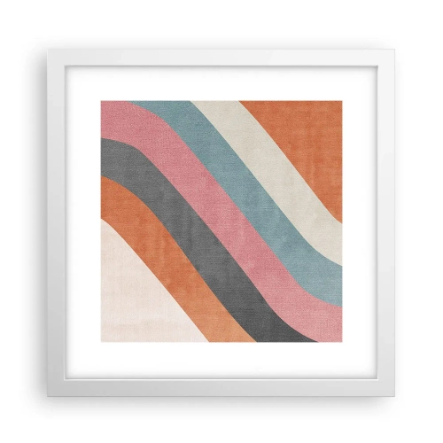 Póster en marco blanco - Composición diagonal - movimiento - 30x30 cm