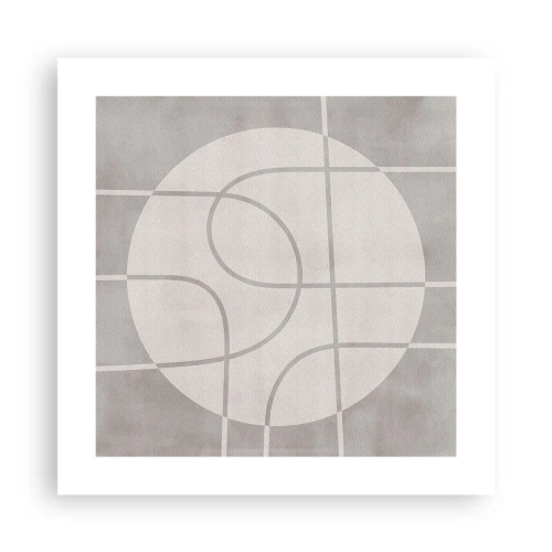 Póster - Circular y rectilíneo - 40x40 cm