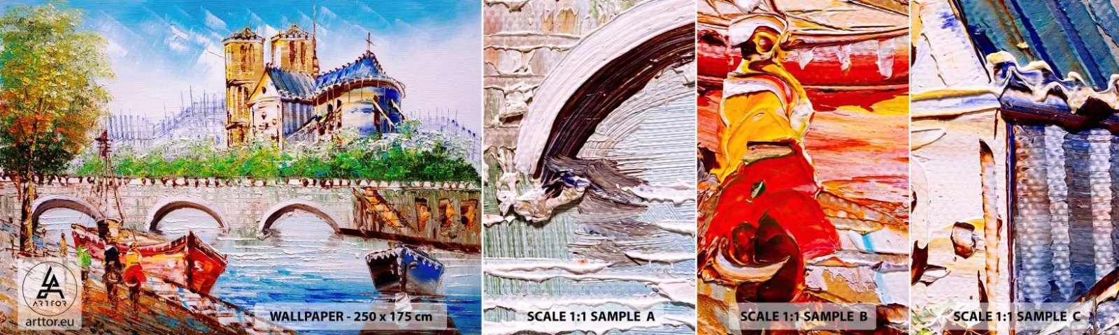 Muestra De Fotomural Standard Eco - Su tiempo nunca pasa - Ciudad, París, Arquitectura - 100x30 cm