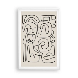 Póster en marco blanco - El camino correcto - 61x91 cm