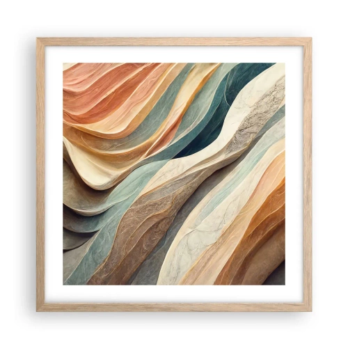 Póster en marco roble claro - Momentos previos al cambio - 50x50 cm