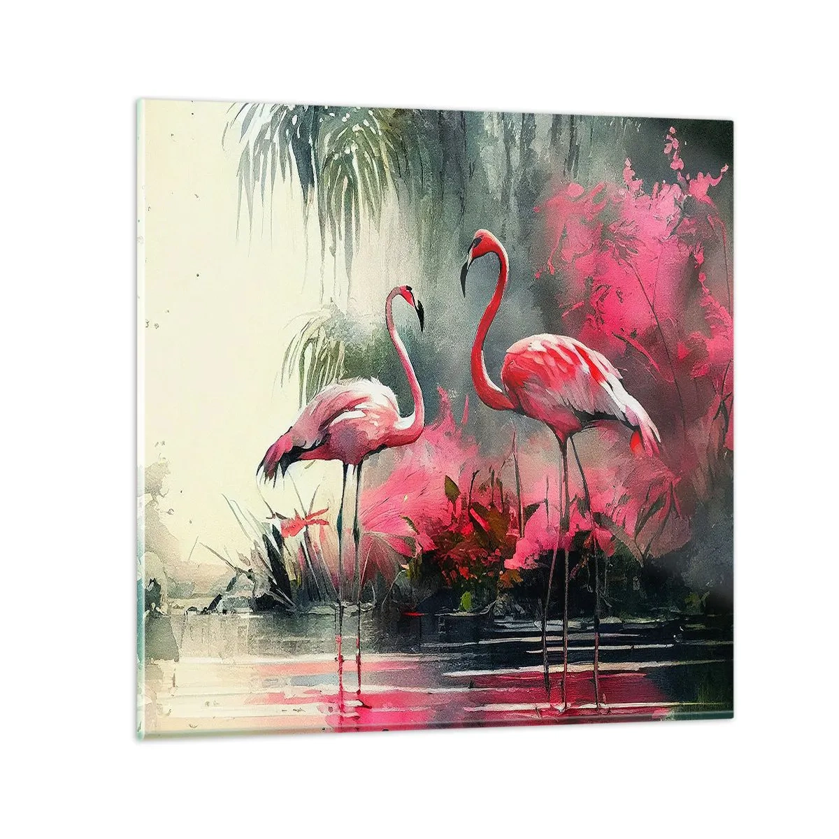 Cuadro sobre vidrio - Impresiones sobre Vidrio - Una lección de encanto natural - 50x50 cm