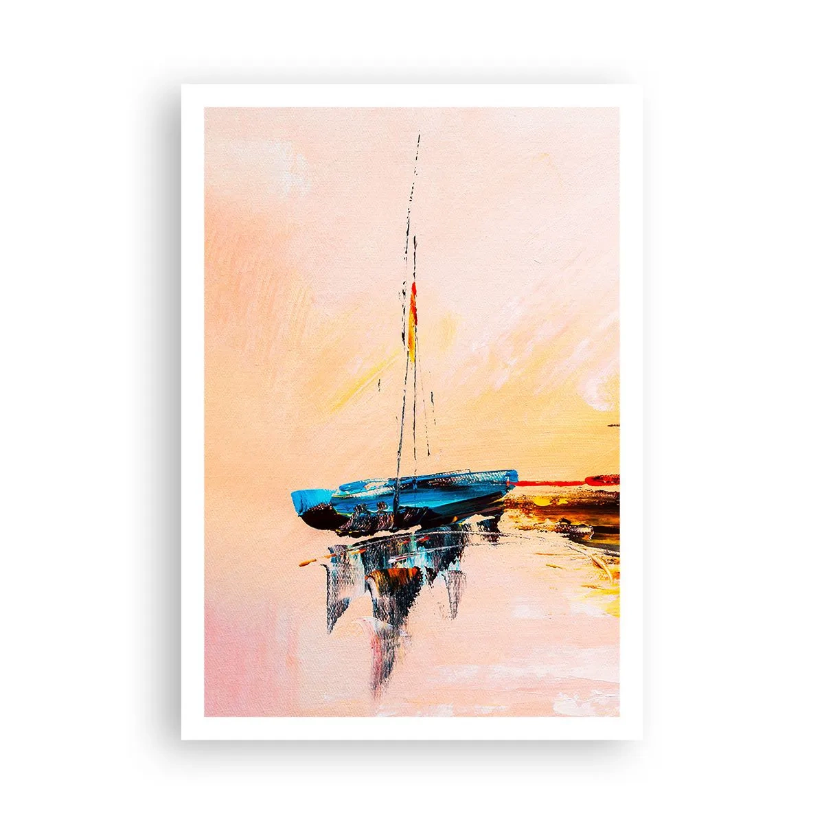 Póster - Atardecer en el puerto deportivo - 70x100 cm