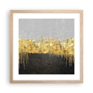 Póster en marco roble claro - Hacia arriba y hacia abajo - 40x40 cm