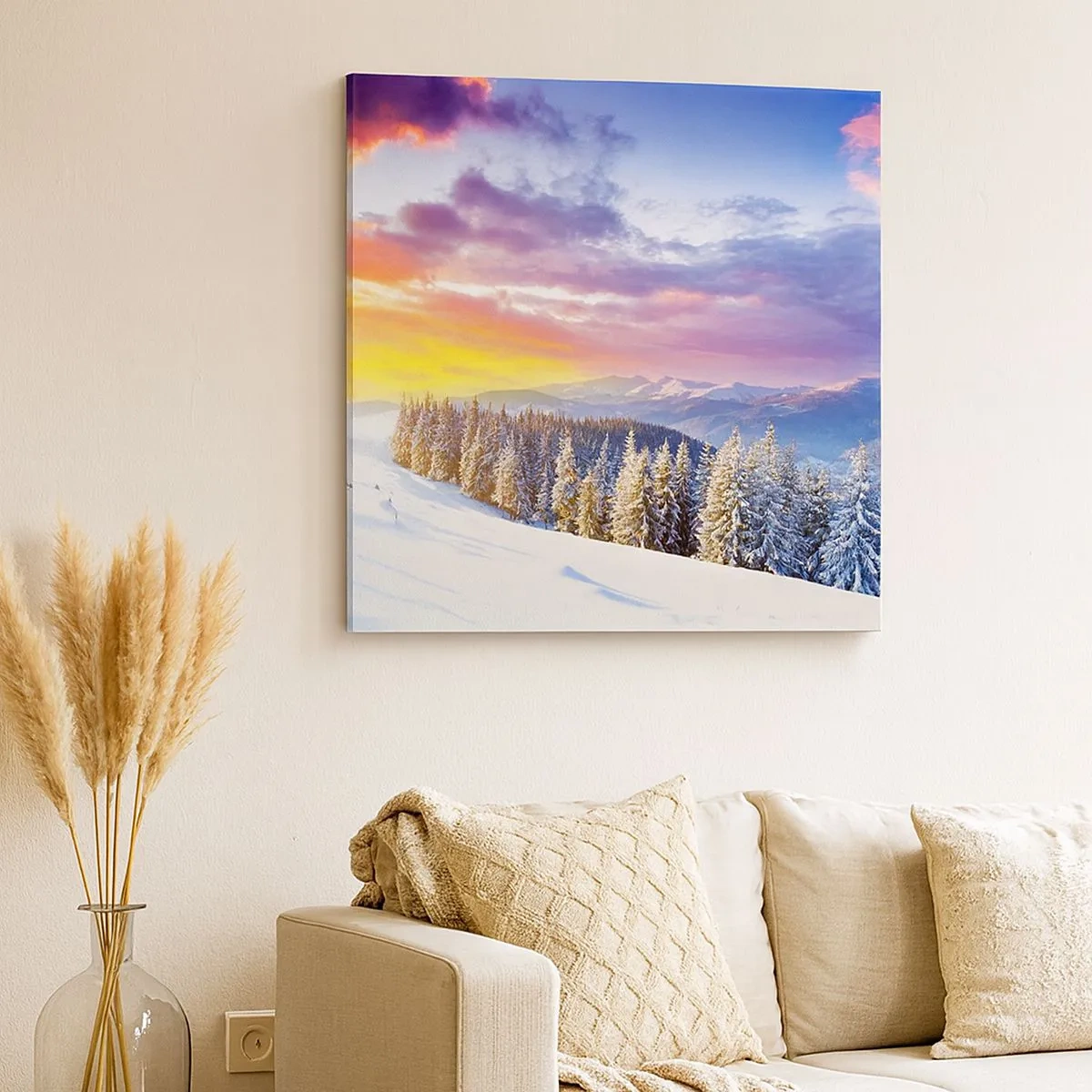 Cuadro sobre lienzo - Impresión de Imagen - Día blanco - 30x30 cm