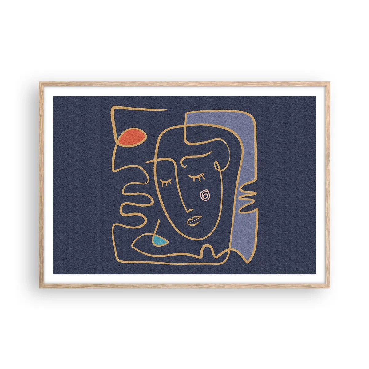 Póster en marco roble claro - En un maravilloso sueño - 100x70 cm