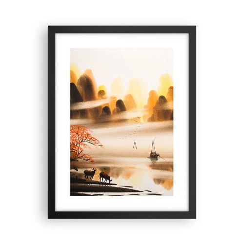 Póster en marco negro - Más allá del Lejano Oriente - 30x40 cm