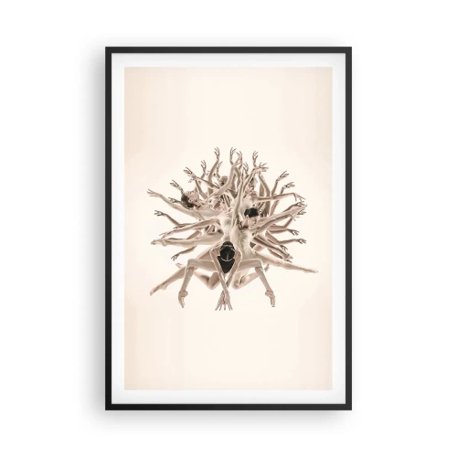 Póster en marco negro - Floreciendo en la danza - 61x91 cm