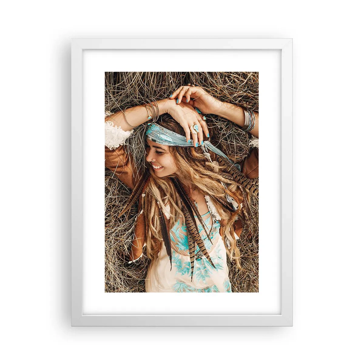 Póster en marco blanco - El verano del amor - 30x40 cm