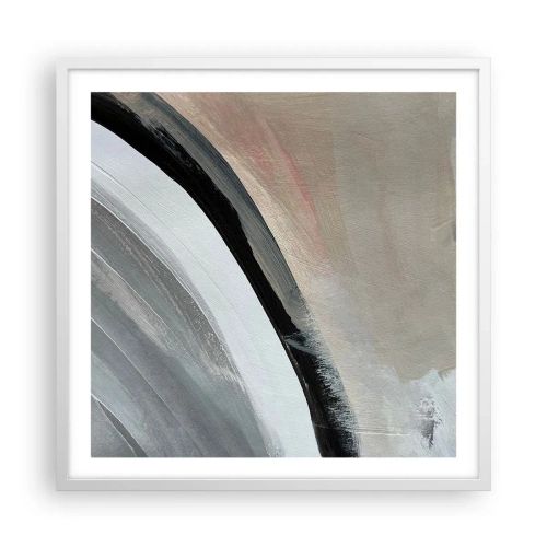 Póster en marco blanco - Composición: un arco negro y gris - 60x60 cm