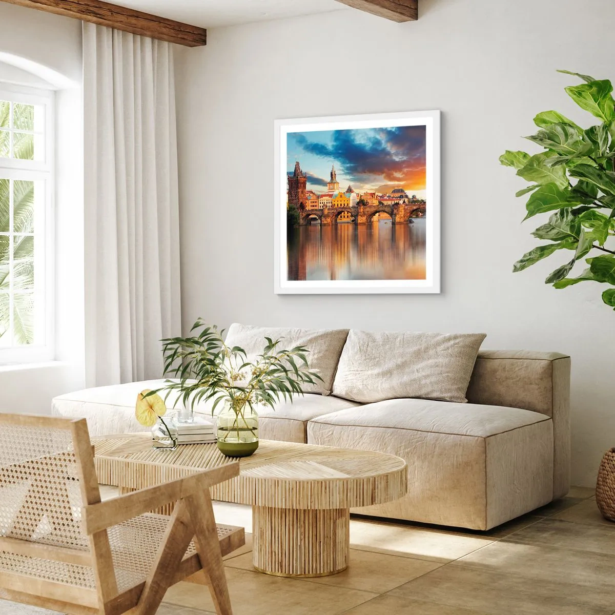 Póster en marco blanco - La belleza no tiene edad - 60x60 cm